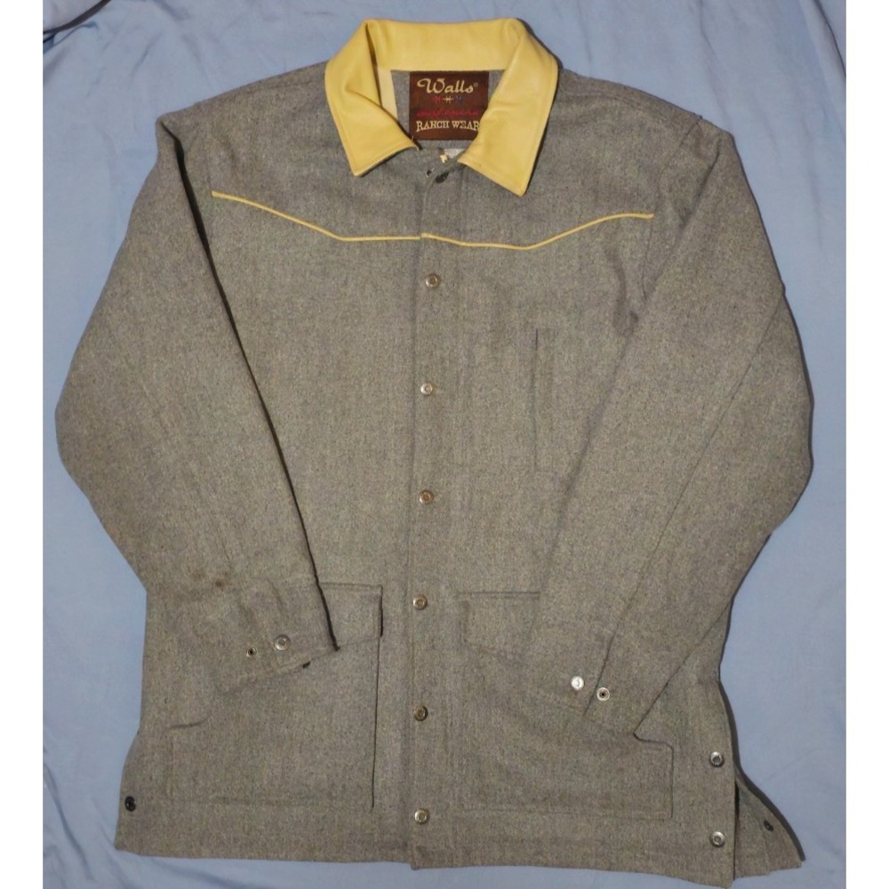 Vintage Walls‎ Ranch Wear Gray Wool Western Coat XL Cowboy Rancher Workwear
